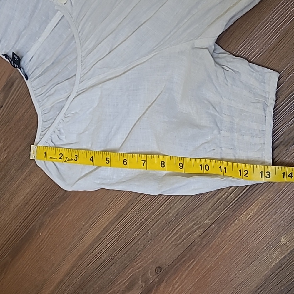 J. Crew Cream Maxi Dress used good condition for women zise m  100%linen. - Picture 6 of 16